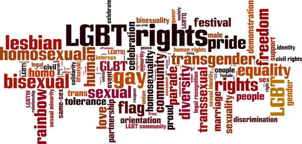 LGBT práv slovo mrak — Stockový vektor