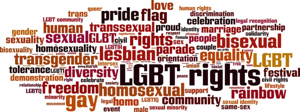 LGBT-rechten word cloud — Stockvector