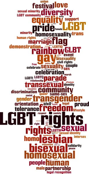 LGBT rights word cloud — Stock Vector