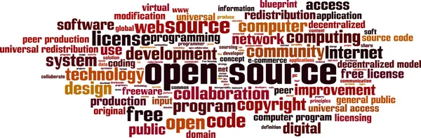 Open source word cloud — Stock Vector