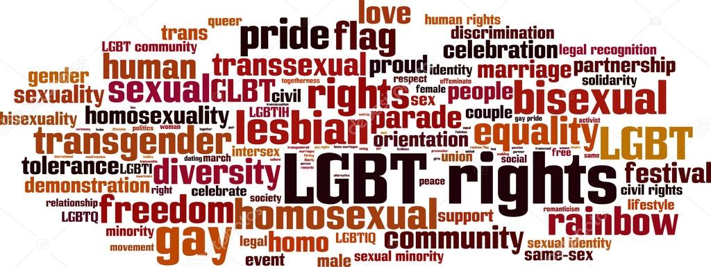 LGBT rights word cloud