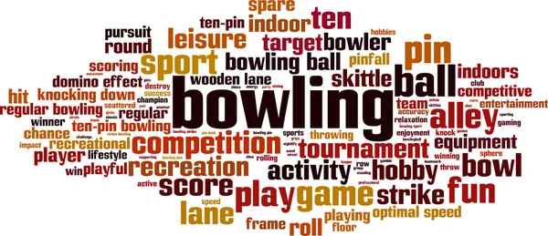 Bowling word cloud — Stockvector