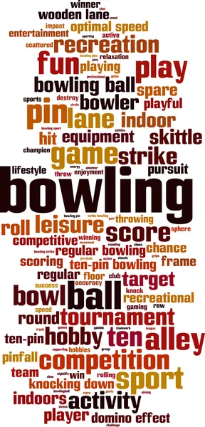 Bowling Wortwolke — Stockvektor
