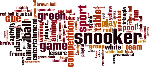 Nube de palabra Snooker — Vector de stock