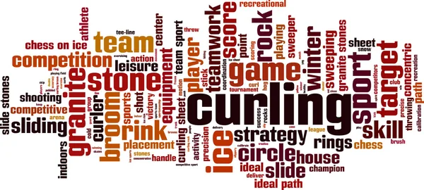 Curling word cloud — Stock vektor