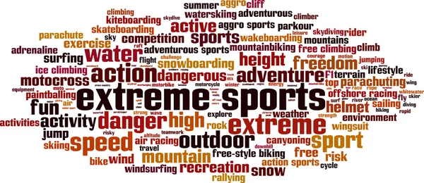 Nube de palabras de deportes extremos — Archivo Imágenes Vectoriales