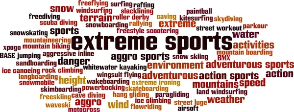 Extreme Sports nuvem de palavras — Vetor de Stock