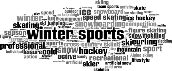 Vintersport word cloud — Stock vektor