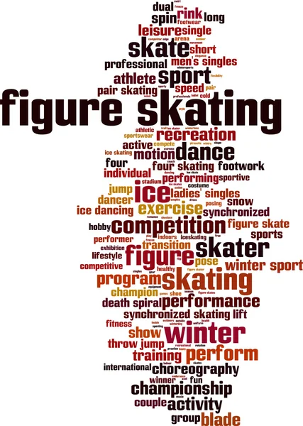 Figure skating word cloud — Stock Vector