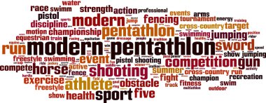 Modern pentathlon word cloud