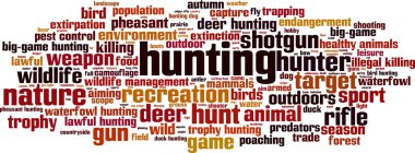 Hunting word cloud clipart