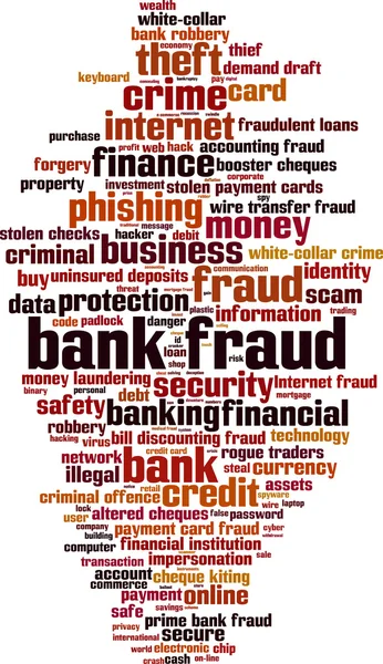 Bank fraud word cloud — Stock Vector