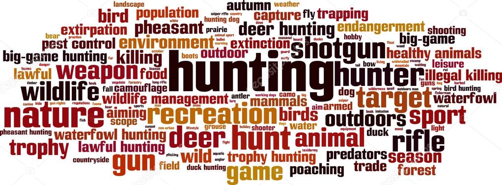 Hunting word cloud