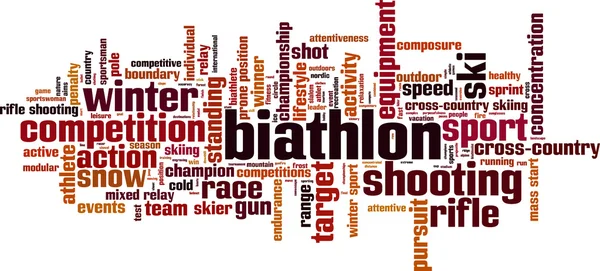 Biathlon mot nuage — Image vectorielle