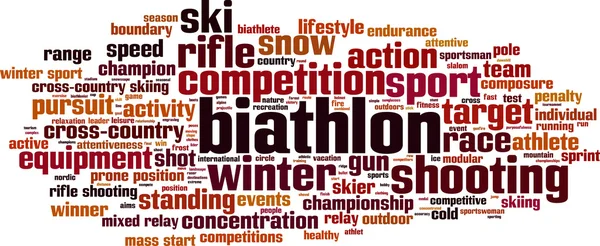 Biathlon mot nuage — Image vectorielle