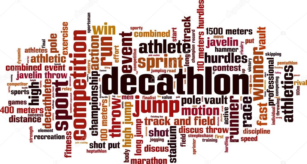 Decathlon word cloud
