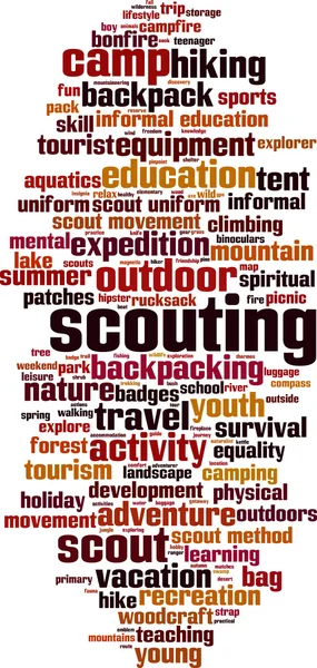 Scouting word cloud — Stockvector