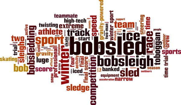 Nube de palabra bobsled — Archivo Imágenes Vectoriales