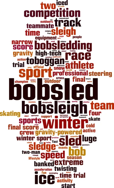 Bobsled word cloud — Stockvector