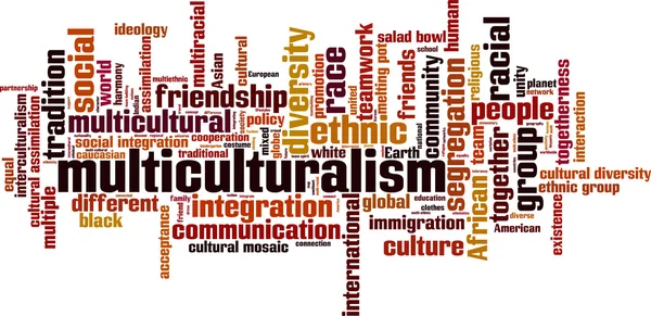 Multiculturalism word cloud — Stock Vector