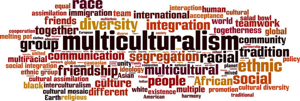 Multiculturalism word cloud