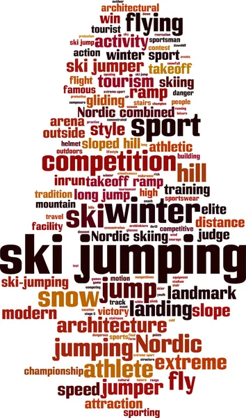 Backhoppning word cloud — Stock vektor