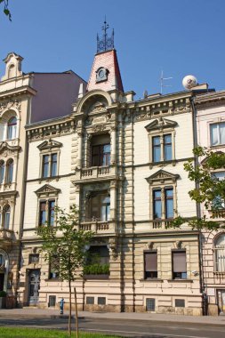 ZAGREB, CROATIA - 28 Temmuz 2020: Milano Lenuci tarafından 1888 yılında inşa edilmiş, Zrinjevac, Zagreb, Hırvatistan 'a yerleştirilmiş küçük neo-rönesans sarayı