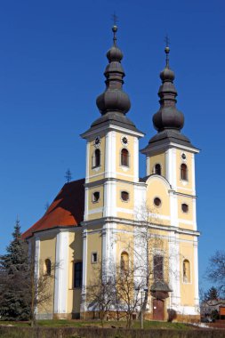 SESVETE, CROATIA - 25 Şubat 2010: Hırvatistan 'ın Sesvete kentindeki All Saints Kilisesi