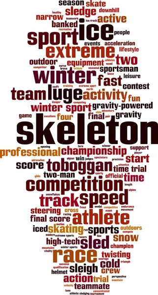 Skelett word cloud — Stock vektor