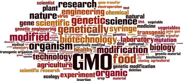 Nuvem de palavras OGM — Vetor de Stock