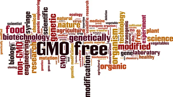 GMO volné slovo mrak — Stockový vektor