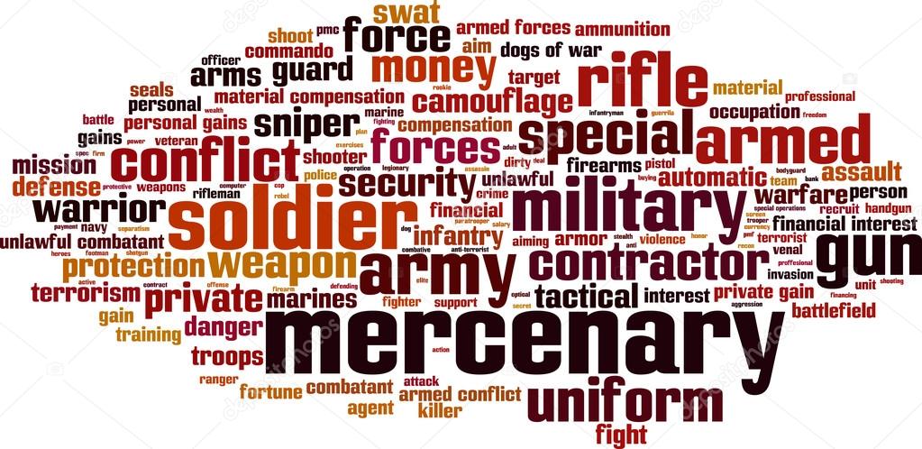 Mercenary word cloud
