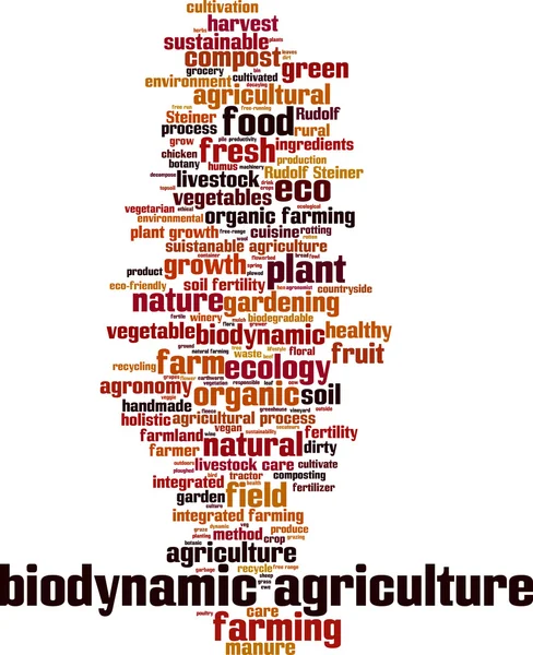Биодинамическое сельскохозяйственное слово "облако" — стоковый вектор