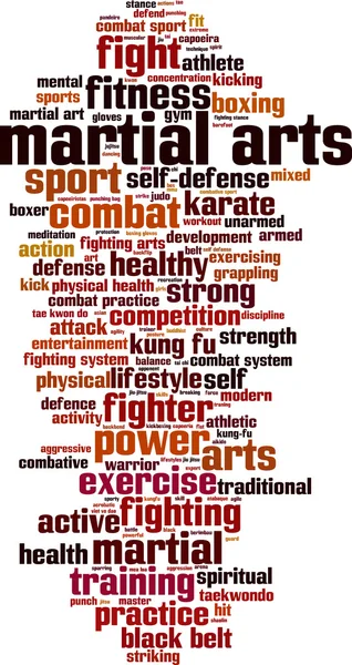 Martial arts word cloud — Stockvector