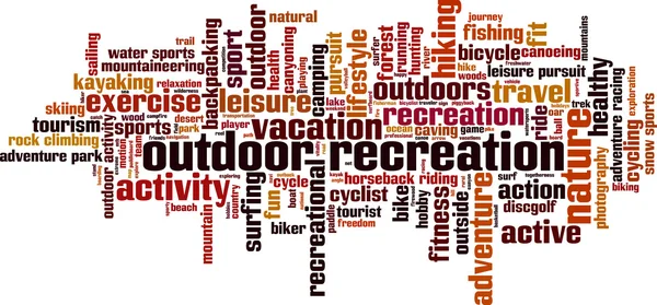 Наружное облако слов для отдыха Лицензионные Стоковые Векторы