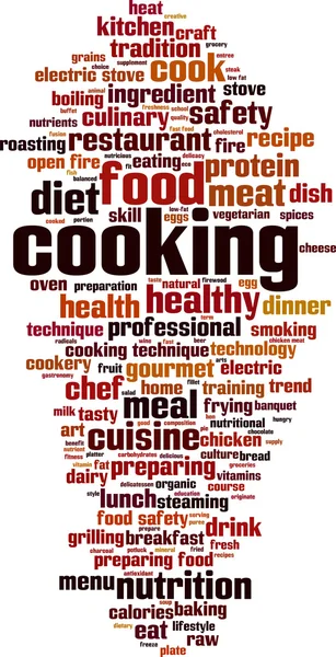 Matlagning word cloud — Stock vektor