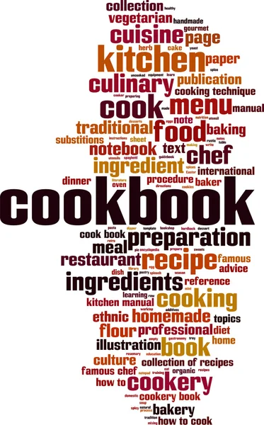 Cookbook word cloud — Stock Vector