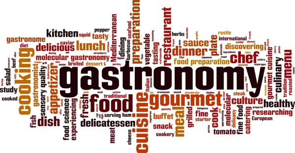 Gastronomy word cloud — Stock Vector