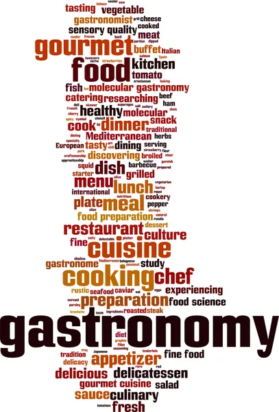 Gastronomy word cloud — Stock Vector