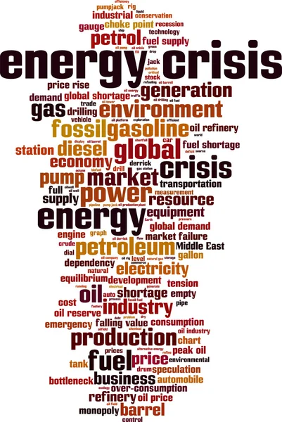 Chmura słowa kryzys energii — Wektor stockowy