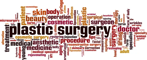 Plastic surgery word cloud — Stock Vector