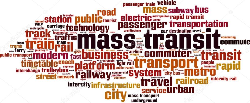 Mass transit word cloud