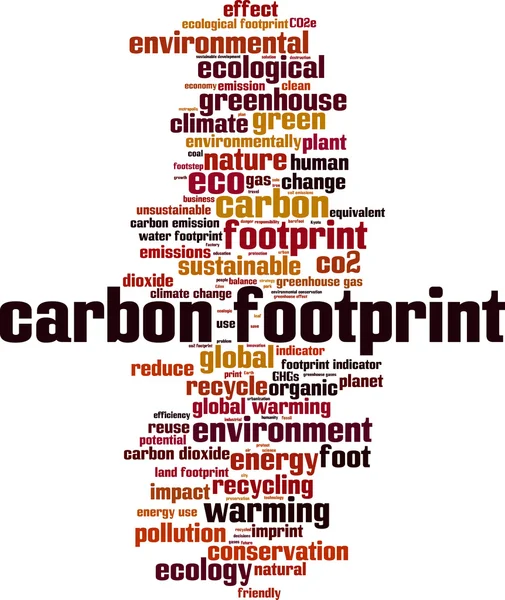 Carbon footprint word cloud — Stock Vector