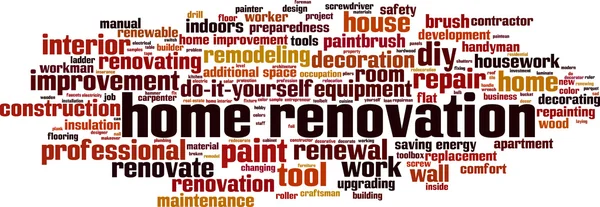 Home renovation word cloud — Stock Vector