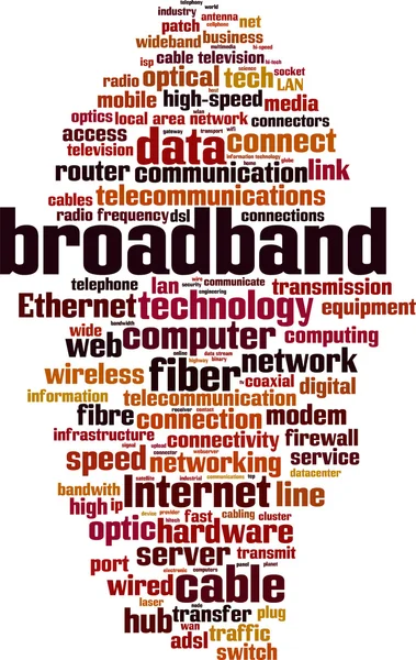 Broadband word cloud — Stock Vector