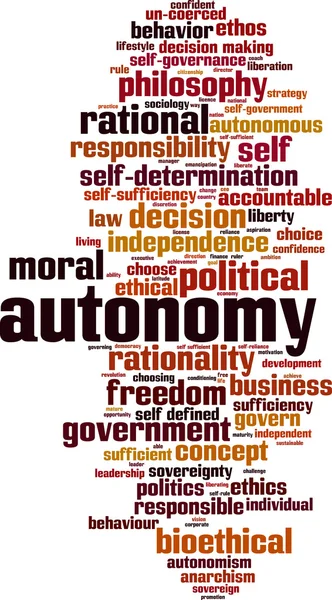 Autonomy word cloud — Stock Vector