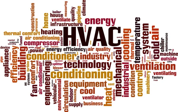 Nuvem de palavras HVAC —  Vetores de Stock