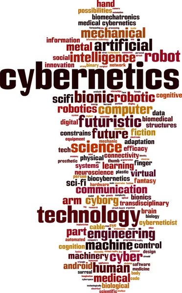 Cibernética Word Cloud — Archivo Imágenes Vectoriales