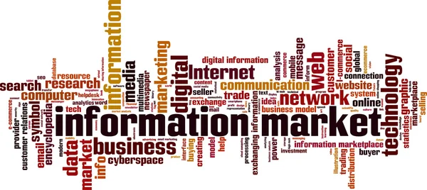 Informační trh slovo mrak — Stockový vektor