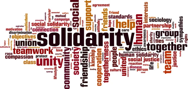 Solidaritet word cloud — Stock vektor